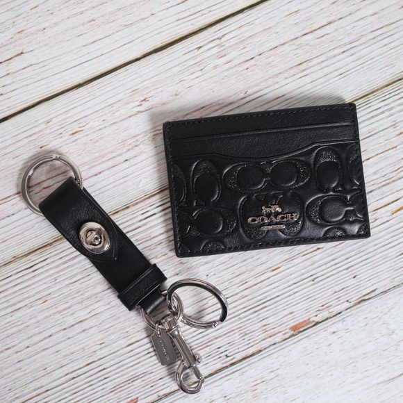 NWT Coach Boxed Card Case & Key Charm Gift Set - Picture 4 of 8